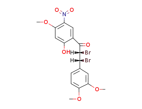 (2<i>RS</i>,3<i>SR</i>)-2,3-dibromo-3-(3,4-dimethoxy-phenyl)-1-(2-hydroxy-4-methoxy-5-nitro-phenyl)-propan-1-one