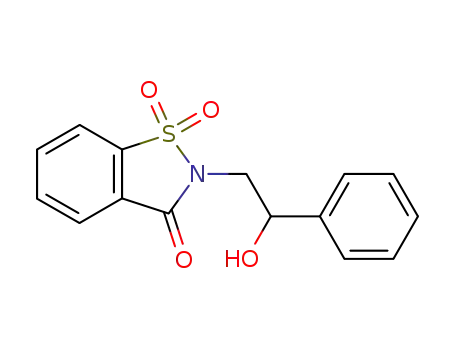 2-(β-hydroxy-phenethyl)-1,1-dioxo-1λ<sup>6</sup>-benz[<i>d</i>]isothiazol-3-one