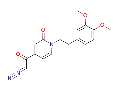 Molecular Structure of 856968-30-4 (4-diazoacetyl-1-(3,4-dimethoxy-phenethyl)-1<i>H</i>-pyridin-2-one)