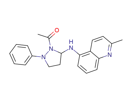 1-[5-(2-Methyl-quinolin-5-ylamino)-2-phenyl-pyrazolidin-1-yl]-ethanone