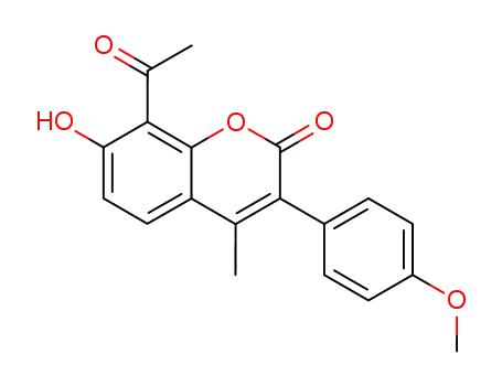 8-acetyl-7-hydroxy-3-(4-methoxy-phenyl)-4-methyl-coumarin
