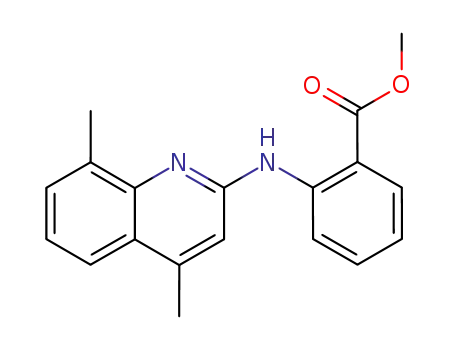 Molecular Structure of 110145-06-7 (<i>N</i>-(4,8-dimethyl-[2]quinolyl)-anthranilic acid methyl ester)
