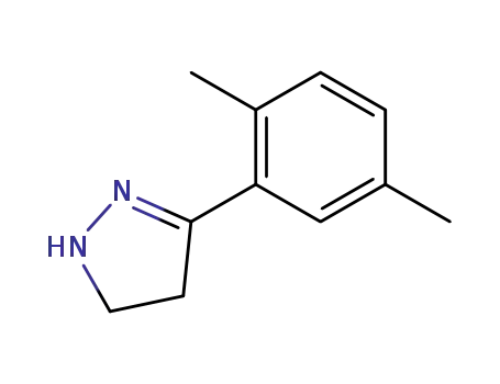 Molecular Structure of 103855-47-6 (3-(2,5-dimethyl-phenyl)-4,5-dihydro-1<i>H</i>-pyrazole)