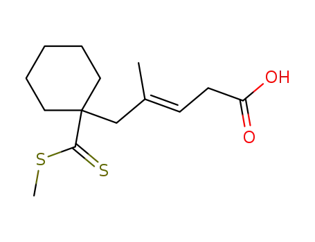 3-Pentenoic acid, 4-methyl-5-[1-[(methylthio)thioxomethyl]cyclohexyl]-,
(E)-