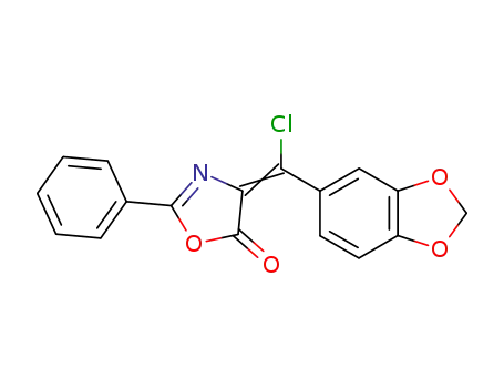 4-(benzo[1,3]dioxol-5-yl-chloro-methylene)-2-phenyl-4<i>H</i>-oxazol-5-one