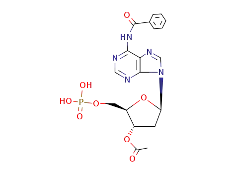 Molecular Structure of 23701-97-5 (5'-Adenylic acid, N-benzoyl-2'-deoxy-, 3'-acetate)