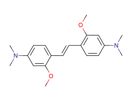 Molecular Structure of 95555-45-6 (2,2'-dimethoxy-tetra-<i>N</i>-methyl-<i>trans</i>-stilbene-4,4'-diyldiamine)