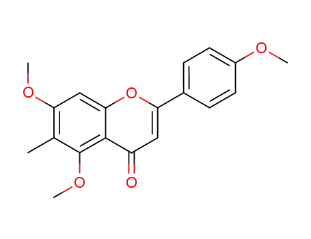 Molecular Structure of 5526-58-9 (5,7-dimethoxy-2-(4-methoxy-phenyl)-6-methyl-chromen-4-one)