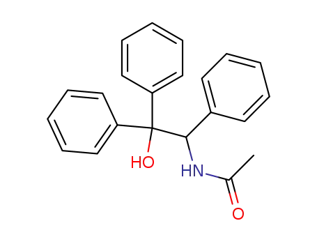 Molecular Structure of 21901-74-6 (<i>N</i>-(2-hydroxy-1,2,2-triphenyl-ethyl)-acetamide)