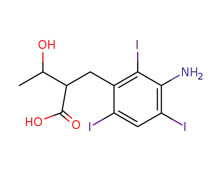 2-(3-amino-2,4,6-triiodo-benzyl)-3-hydroxy-butyric acid