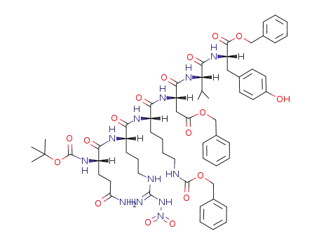 Boc-Gln-Arg(NO<sub>2</sub>)-Lys(Z)-Asp(OBzl)-Val-Tyr-OBzl