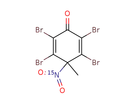 Molecular Structure of 139558-66-0 (4-methyl-4-nitro<15N>-2,3,5,6-tetrabromocyclohexa-2,5-dienone)