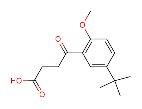 Molecular Structure of 854675-87-9 (4-(5-<i>tert</i>-butyl-2-methoxy-phenyl)-4-oxo-butyric acid)