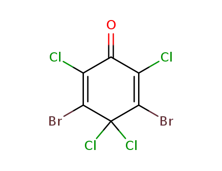 Molecular Structure of 99979-52-9 (3,5-dibromo-2,4,4,6-tetrachloro-cyclohexa-2,5-dienone)