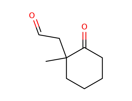 Molecular Structure of 105643-70-7 (Cyclohexaneacetaldehyde, 1-methyl-2-oxo-)