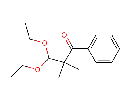 Molecular Structure of 109410-84-6 (3,3-diethoxy-2,2-dimethyl-1-phenyl-propan-1-one)