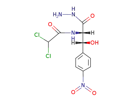 (2<i>RS</i>,3<i>SR</i>)-2-(2,2-dichloro-acetylamino)-3-hydroxy-3-(4-nitro-phenyl)-propionic acid hydrazide
