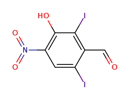 3-hydroxy-2,6-diiodo-4-nitro-benzaldehyde