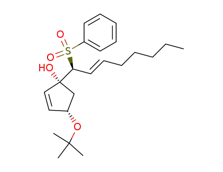 (1RS,1'SR,2'E,4SR)-4-tert-butoxy-1-<1'-(phenylsulfonyl)oct-2'-enyl>cyclopent-2-enol