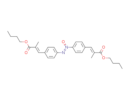 Molecular Structure of 105049-21-6 (2-Propenoic acid, 3,3'-(azoxydi-4,1-phenylene)bis[2-methyl-, dibutyl
ester, (Z,E,E)-)