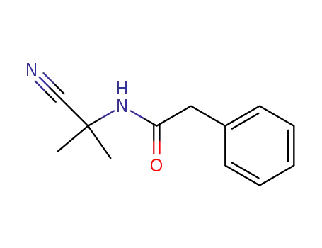 Molecular Structure of 100134-33-6 (phenyl-acetic acid-(1-cyano-1-methyl-ethylamide))