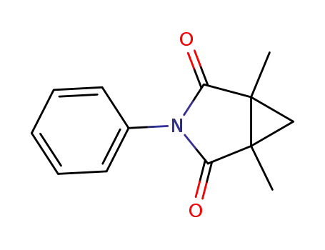 Molecular Structure of 884-79-7 (3-phenyl-1,5-dimethyl-3-azabicyclo-<3.1.0>hexane-2,4-dione)