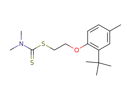 dimethyl-dithiocarbamic acid-[2-(2-<i>tert</i>-butyl-4-methyl-phenoxy)-ethyl ester]