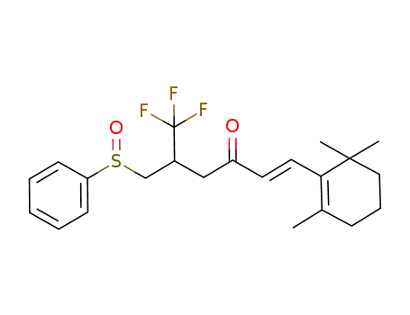 1-Hexen-3-one,
6,6,6-trifluoro-5-[(phenylsulfinyl)methyl]-1-(2,6,6-trimethyl-1-cyclohexen-
1-yl)-, (E)-