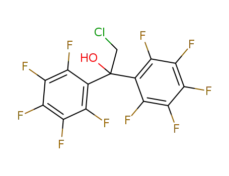 Molecular Structure of 25798-77-0 (2-Chloro-1,1-bis-pentafluorophenyl-ethanol)
