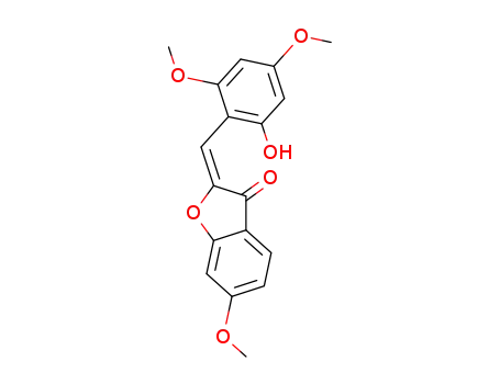 Molecular Structure of 93876-46-1 (2-(4,6-Dimethoxysalicyliden)-6-methoxy-cumaranon)