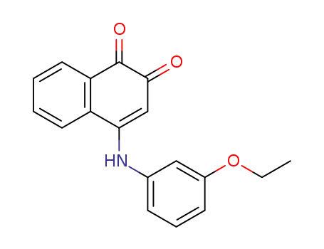 Molecular Structure of 75140-03-3 (4-(3-Ethoxy-phenylamino)-[1,2]naphthoquinone)