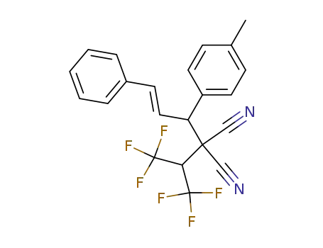 2-((E)-3-Phenyl-1-p-tolyl-allyl)-2-(2,2,2-trifluoro-1-trifluoromethyl-ethyl)-malononitrile