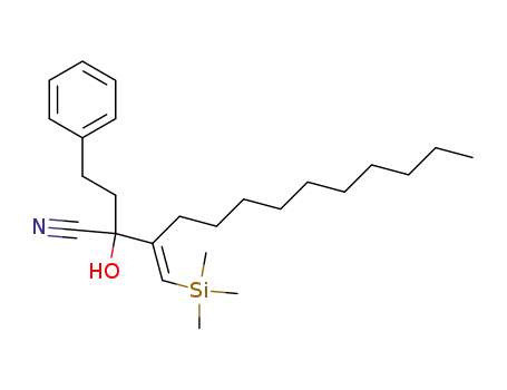 Benzenebutanenitrile,
a-hydroxy-a-[1-[(trimethylsilyl)methylene]undecyl]-, (E)-