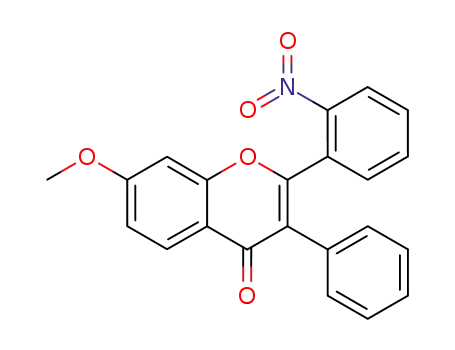4H-1-Benzopyran-4-one, 7-methoxy-2-(2-nitrophenyl)-3-phenyl-