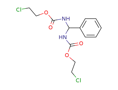 Molecular Structure of 100614-68-4 (<i>N</i>,<i>N</i>'-benzylidene-bis-carbamic acid bis-(2-chloro-ethyl ester))