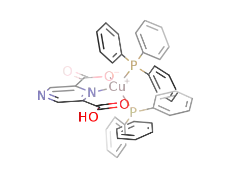 bis(triphenylphosphine)(2,6-pyrazinedicarboxylato)copper(I)