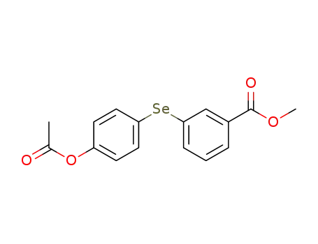 Molecular Structure of 860562-72-7 (3-(4-acetoxy-phenylselanyl)-benzoic acid methyl ester)