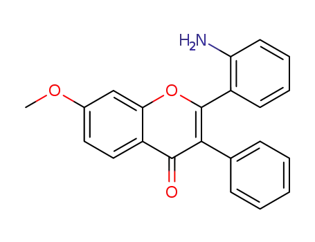 4H-1-Benzopyran-4-one, 2-(2-aminophenyl)-7-methoxy-3-phenyl-