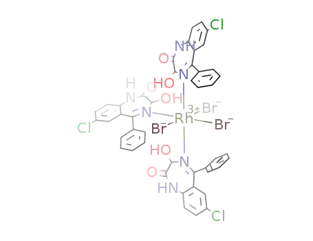 [Rh(7-chloro-1,3-dihydro-5-phenyl-3-hydroxy-2H-1,4-benzodiazepin-2-one)3Br<sub>3</sub>]
