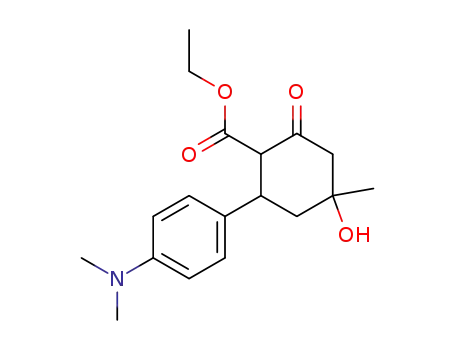 2-(4-dimethylamino-phenyl)-4-hydroxy-4-methyl-6-oxo-cyclohexanecarboxylic acid ethyl ester