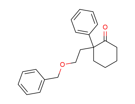 Molecular Structure of 854714-90-2 (2-(2-benzyloxy-ethyl)-2-phenyl-cyclohexanone)