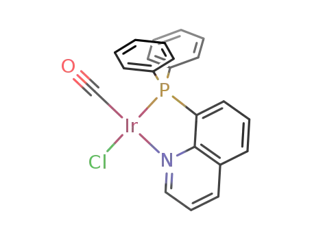 Molecular Structure of 82704-74-3 (chlorocarbonyl 8-(diphenylphosphino)quinoline iridium(I))