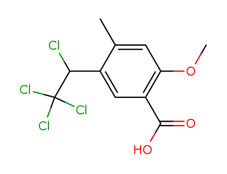 2-methoxy-4-methyl-5-(1,2,2,2-tetrachloro-ethyl)-benzoic acid