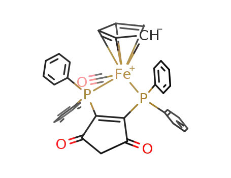 (C<sub>5</sub>H<sub>5</sub>)Fe(CO)(((C<sub>6</sub>H<sub>5</sub>)2PC<sub>2</sub>O)2CH<sub>2</sub>)
