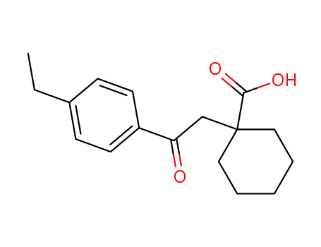 Molecular Structure of 873379-14-7 (1-(4-ethyl-phenacyl)-cyclohexanecarboxylic acid)