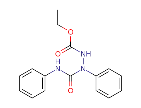 Molecular Structure of 64739-42-0 (Hydrazinecarboxylic acid, 2-phenyl-2-[(phenylamino)carbonyl]-, ethyl
ester)