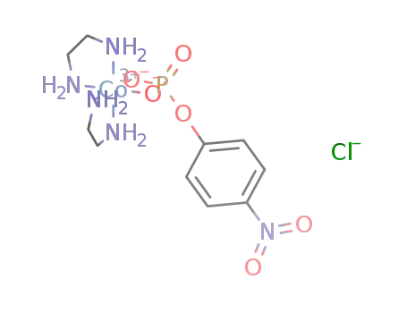Molecular Structure of 85436-20-0 (cis-p-nitrophenylphosphatobis(ethylenediamine)cobalt(III) chloride)