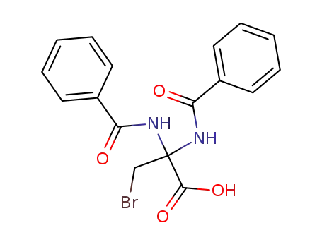 Molecular Structure of 101440-70-4 (2,2-bis-benzoylamino-3-bromo-propionic acid)