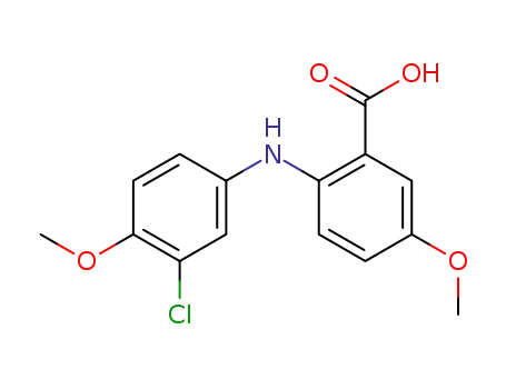 2-(3-chloro-4-methoxy-anilino)-5-methoxy-benzoic acid
