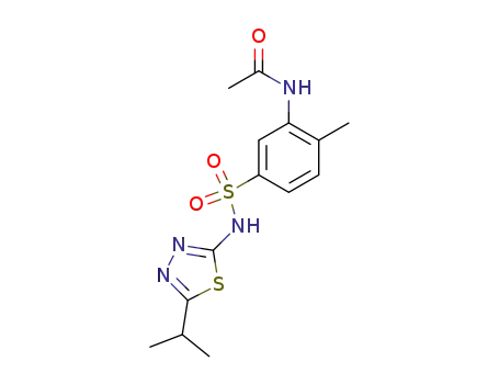 3-acetylamino-4-methyl-benzenesulfonic acid-(5-isopropyl-[1,3,4]thiadiazol-2-ylamide)